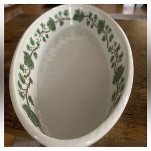 France Porcelaines de Couleuvre de Limoges Grapevine oval casserole platter